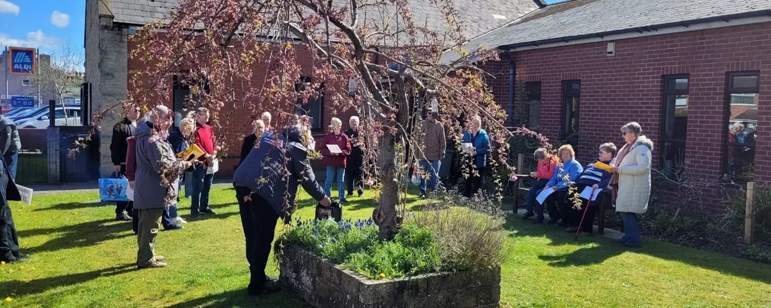 Good Friday gathering after walk of witness